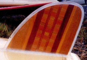 Multi
                laminate wood D fin, 1962