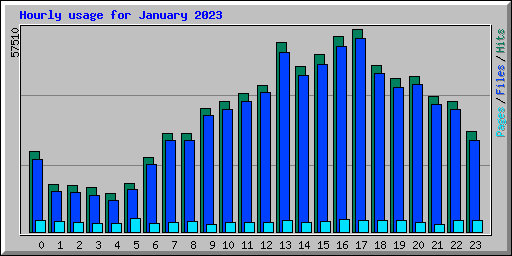 Hourly usage for January 2023