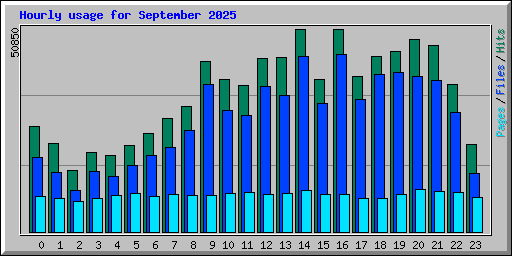 Hourly usage for September 2025