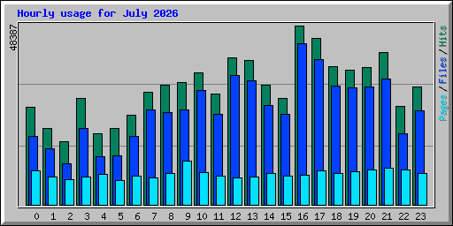 Hourly usage for July 2026